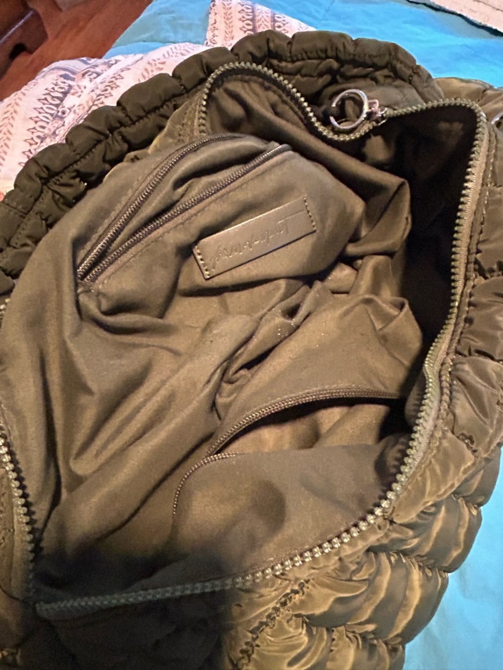 Free People Movement Carryall Quilted Bag Olive Green - Picture 5 of 6